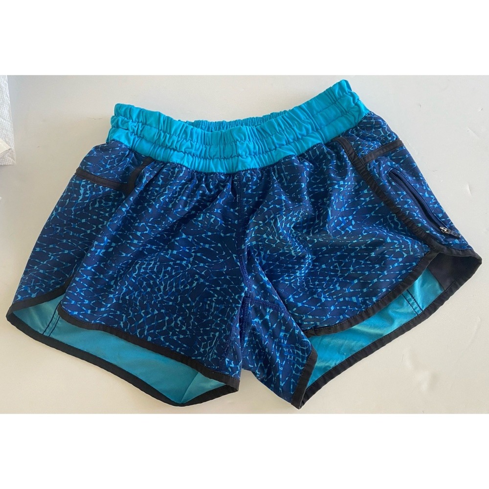 Lululemon Tracker‎ Short III Samba Snake Kayak Blue Hero Women's 6